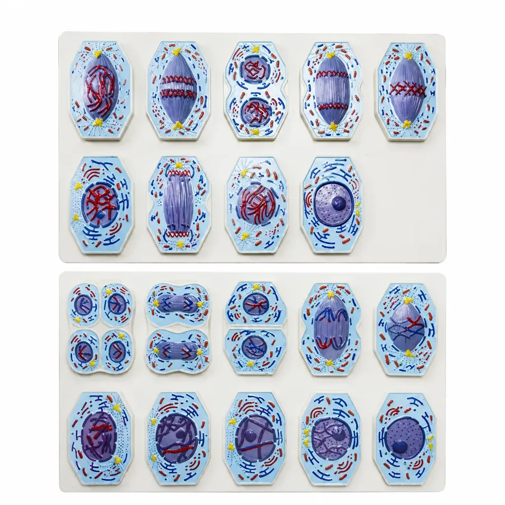 Modelo de célula animal mitosis y meiosis magnético para pizarrón.