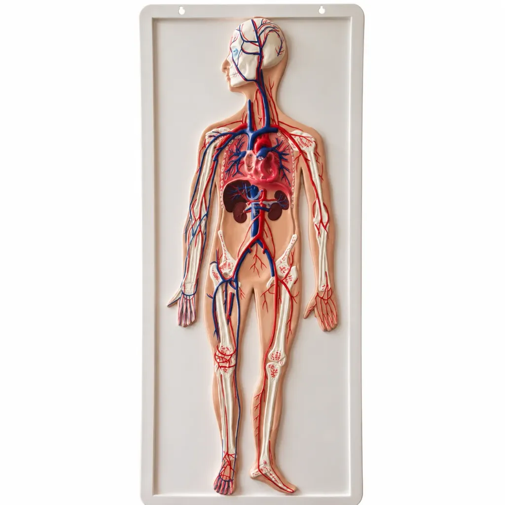 Modelo de sistema circulatorio relieve.