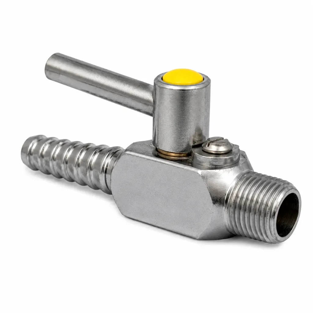 Llave para gas 1/2 pulgada punto amarillo